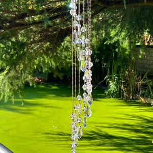 Crystal Suncatcher Chandelier: Bronze Window Lightcatcher