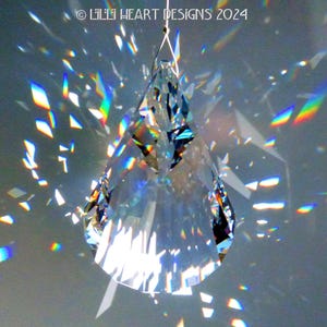 Special Sale! Huge Swarovski Crystal VERY RARE OLOID Vintage Clear 76mm 3" Prism Big Rainbow Maker Home Decor for Window Lilli Heart Designs