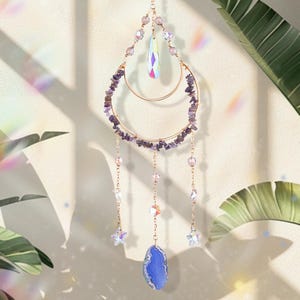Healing Crystal Sun Catcher for Window Hanging Prism, Birthday Gifts for Her, Rainbow Maker Room Decor, Custom Housewarming Gifts for Women